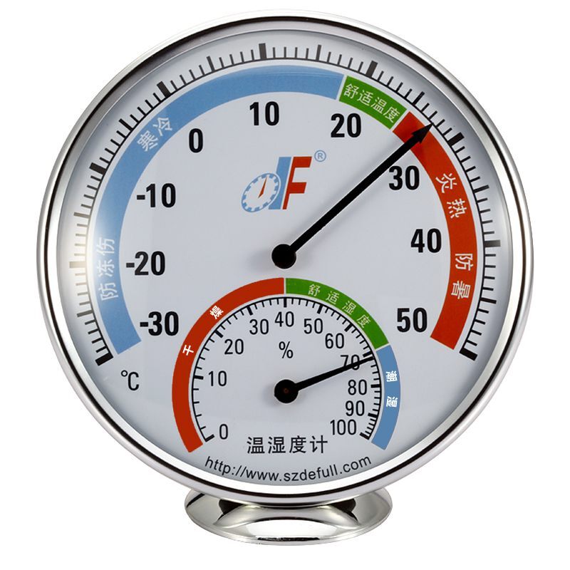 DF德福室內(nèi)溫度計(jì)高精度家用車(chē)間工廠(chǎng)藥店倉(cāng)庫(kù)醫(yī)院實(shí)驗(yàn)室溫濕度